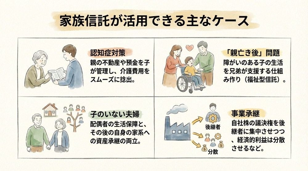 家族信託が活用できるケース