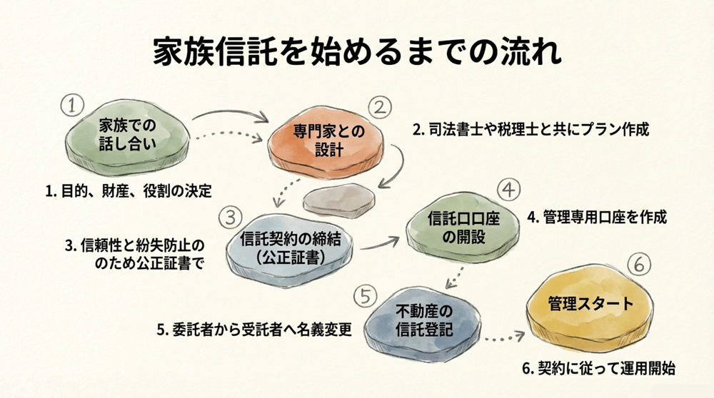 家族信託の始め方・手続きの流れ