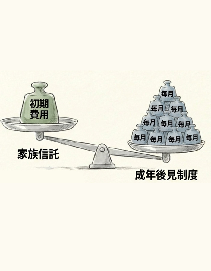 成年後見制度より手続き・費用の負担が少ない